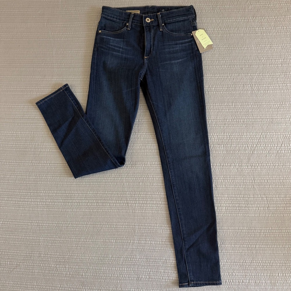 NWT AG Adriano Goldschmied High Rise Stevie Ankle Slim Straight Jeans Size 25